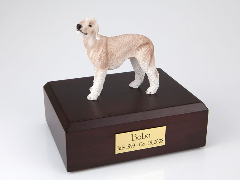 Dog, Bedlington Terrier, Tan - Figurine Urn