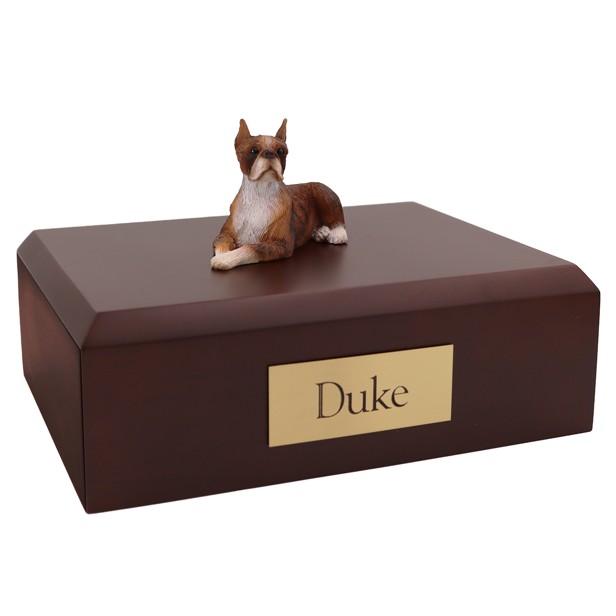 Dog, Boxer, Brindle - ears up - Figurine Urn