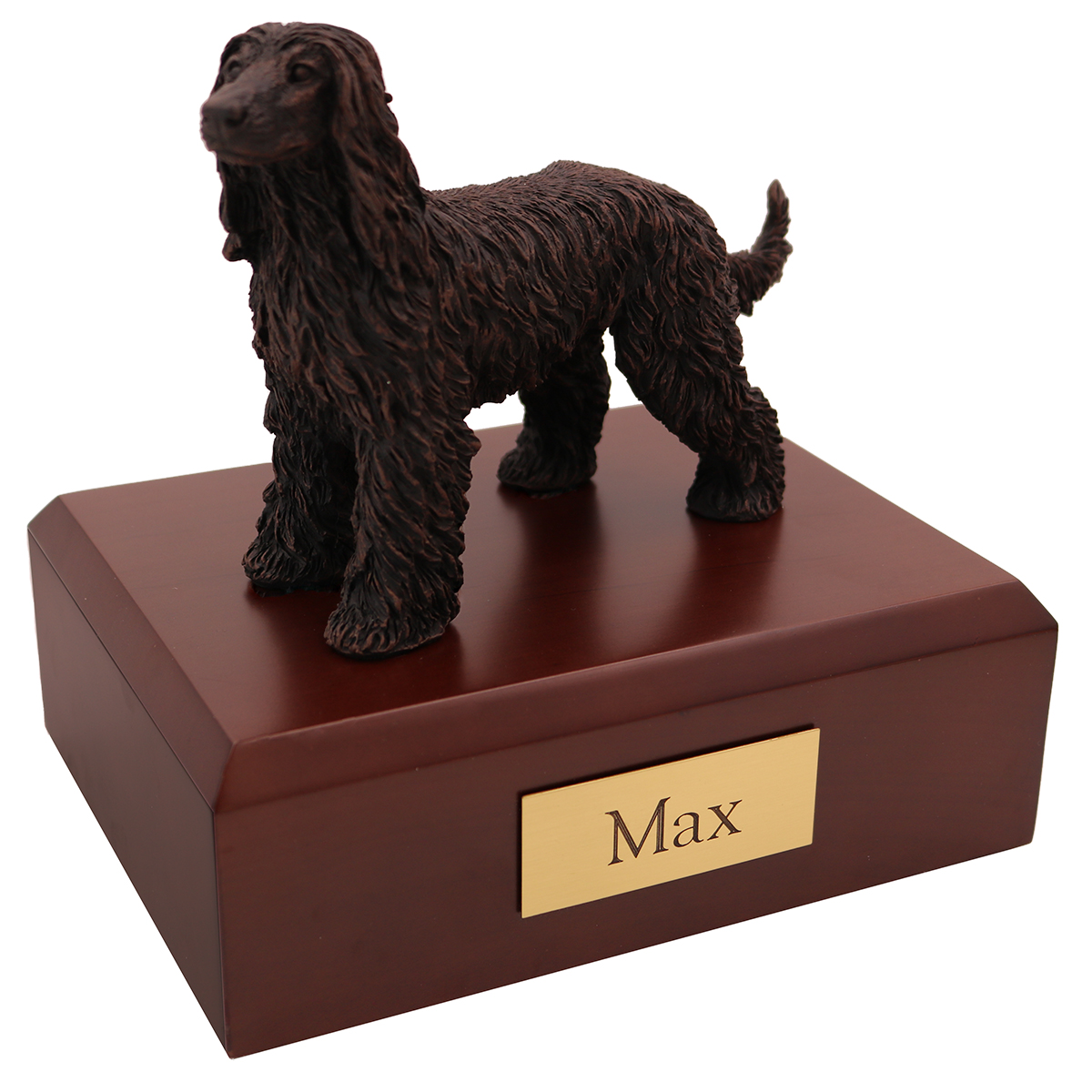 Dog, Afghan Hound, Bronze - Figurine Urn