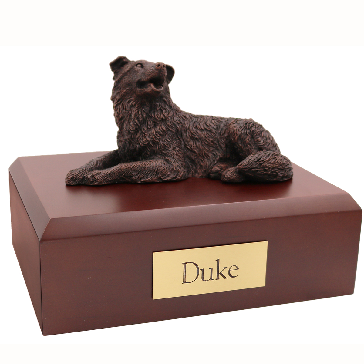 Dog, Border Collie, Bronze - Figurine Urn