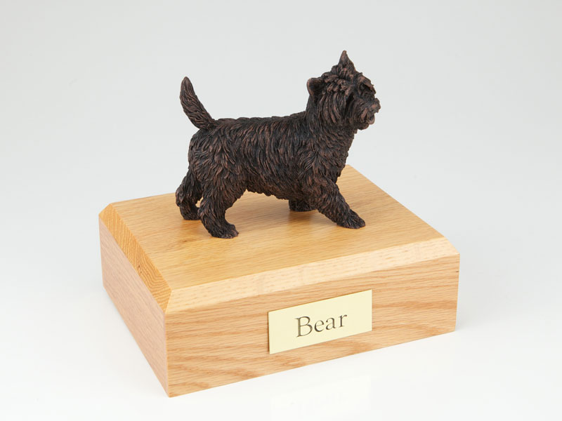 Dog, Cairn Terrier, Bonze - Figurine Urn