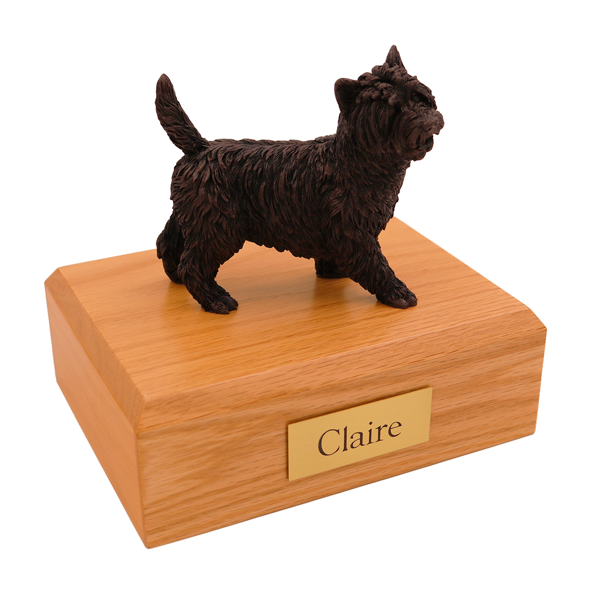 Dog, Cairn Terrier, Bonze - Figurine Urn