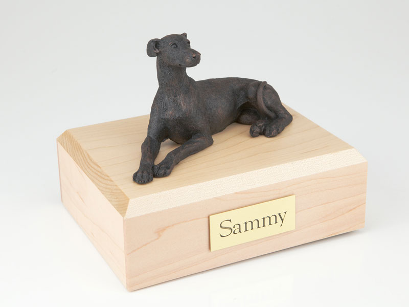 Dog, Greyhound/Whippet, Bronze - Figurine Urn
