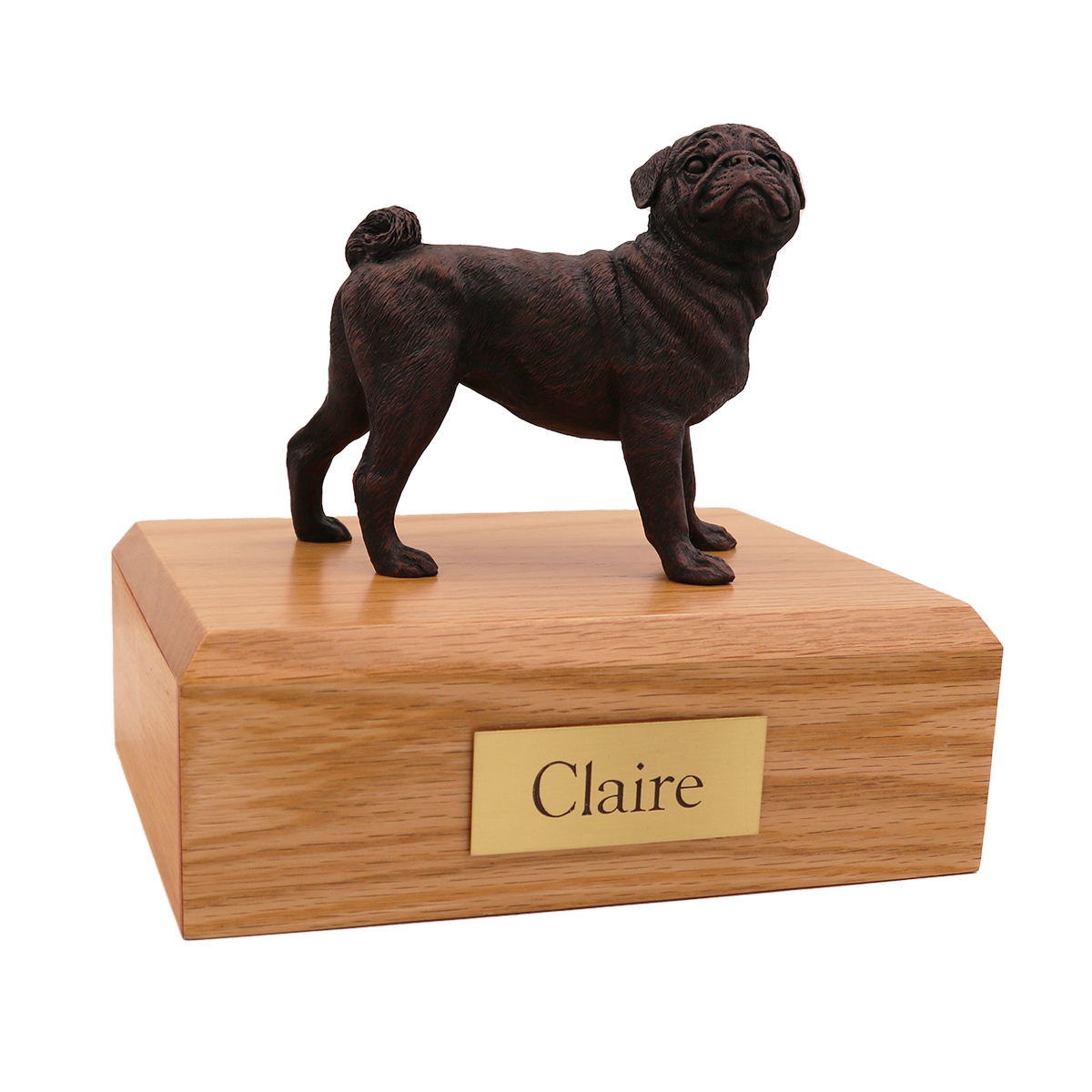 Dog, Pug, Bronze - Figurine Urn