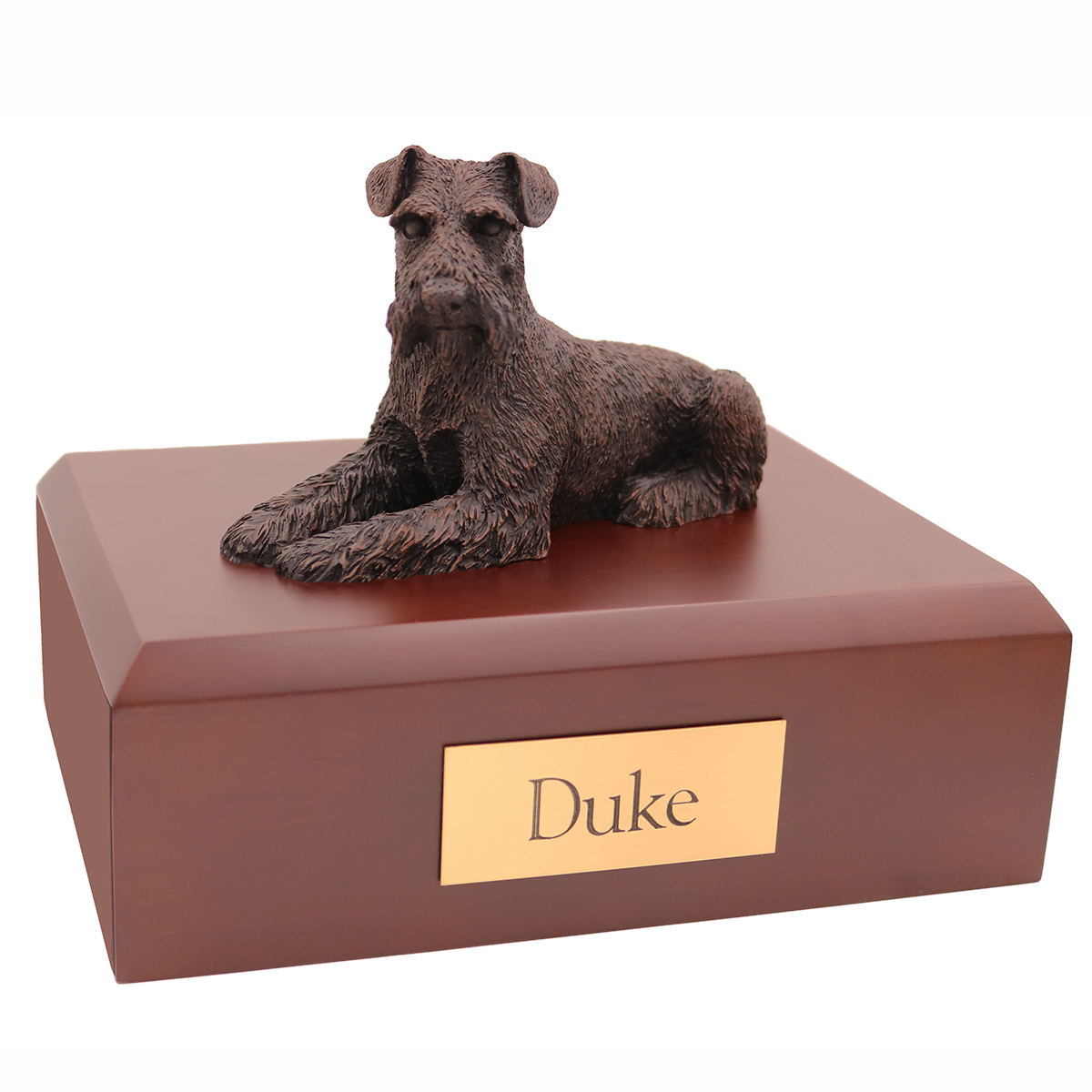 Dog, Schnauzer, Bronze - ears down - Figurine Urn