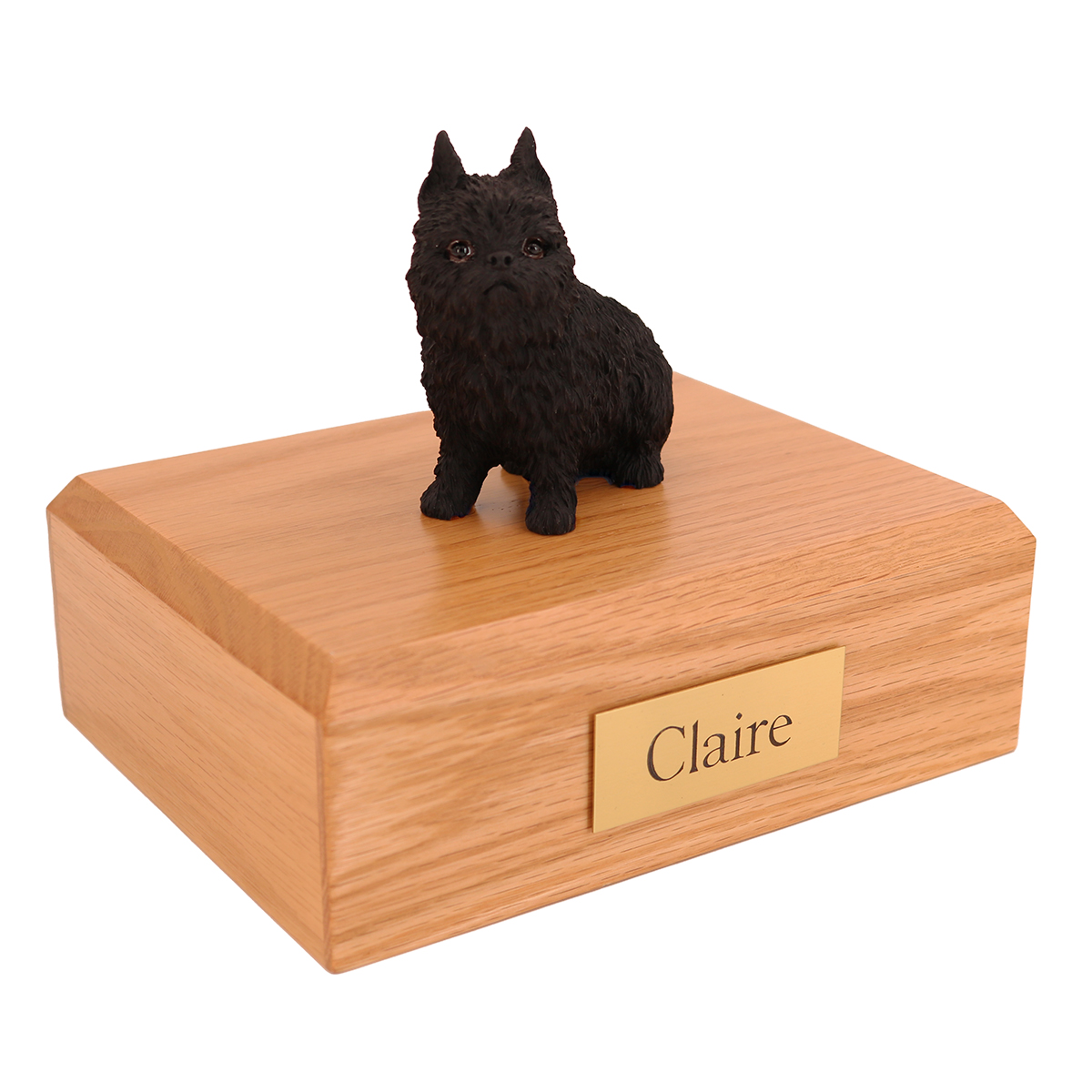 Dog, Brussels Griffon, Black - Figurine Urn