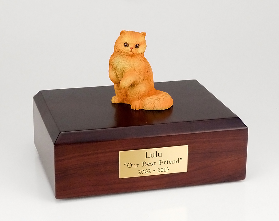 Cat, Persian, Red - Figurine Urn