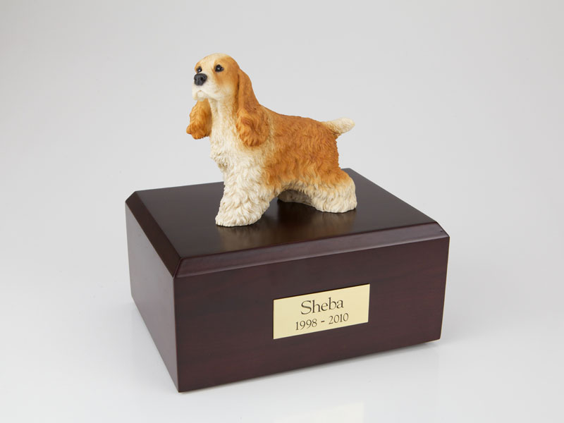 Dog, Cocker Spaniel, Tan - Figurine Urn