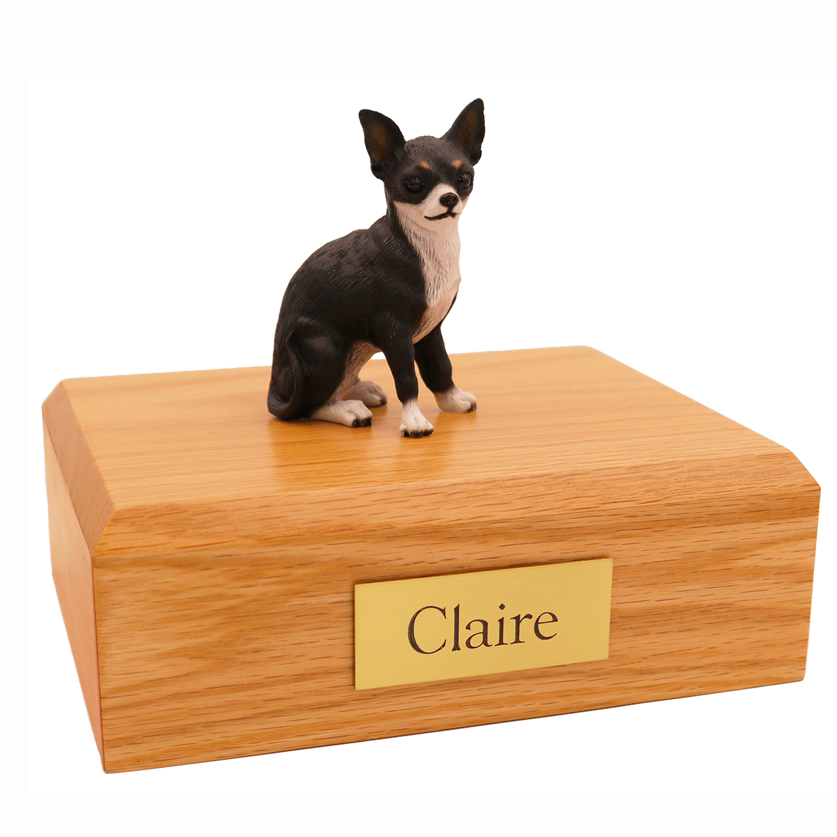 Dog, Chihuahua, Black/White - Figurine Urn