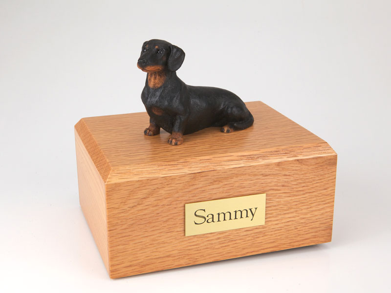 Dog, Dachshund, Black - Figurine Urn