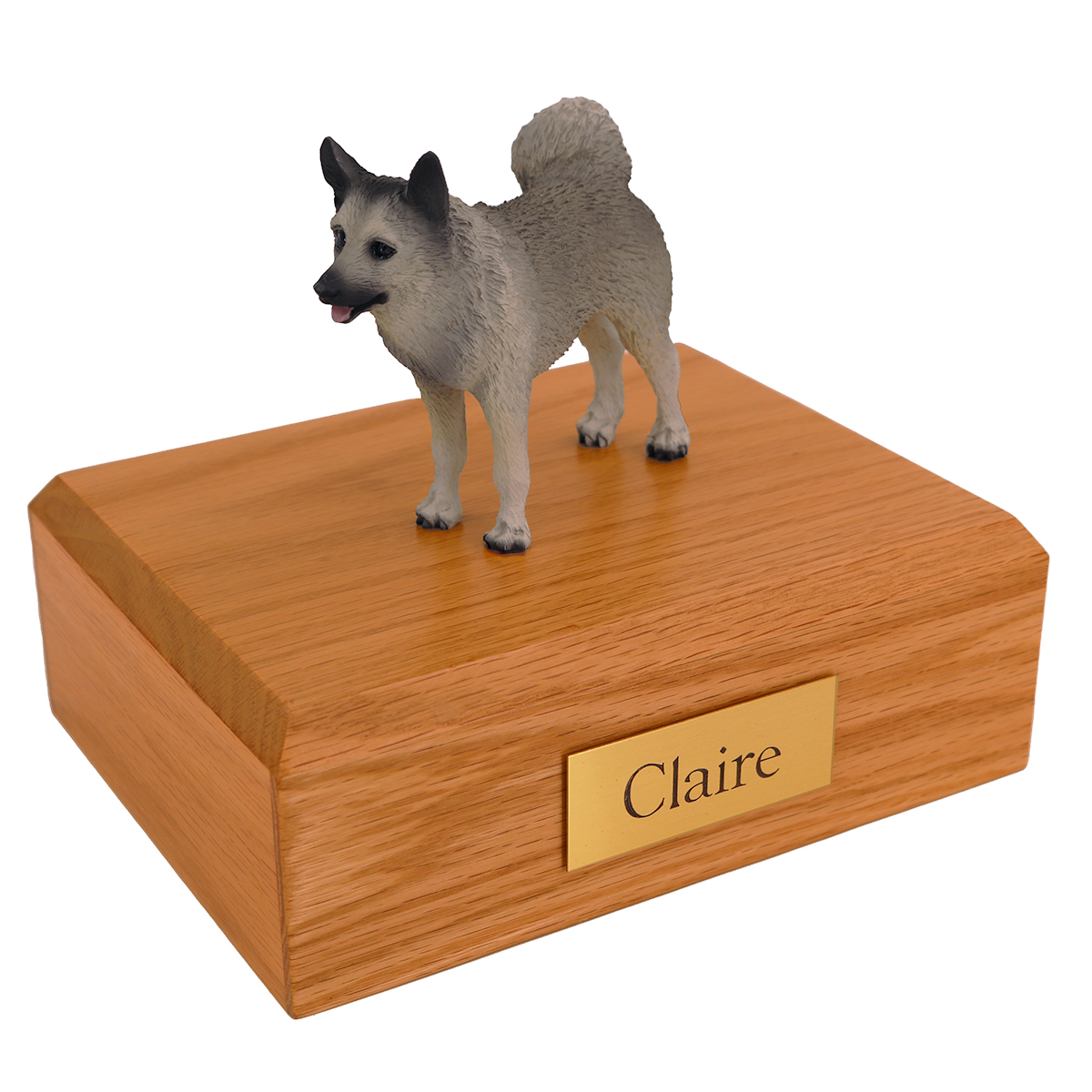 Dog, Norwegian Elkhound - Figurine Urn