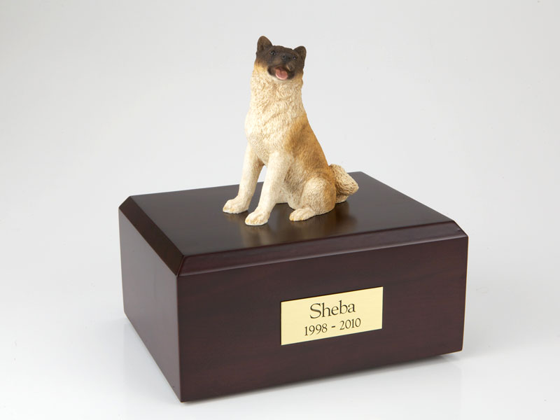 Dog, Akita, Japanese, Sitting - Figurine Urn