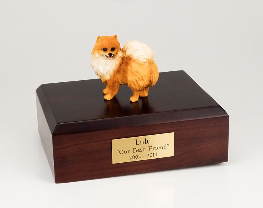 Dog, Pomeranian - Figurine Urn