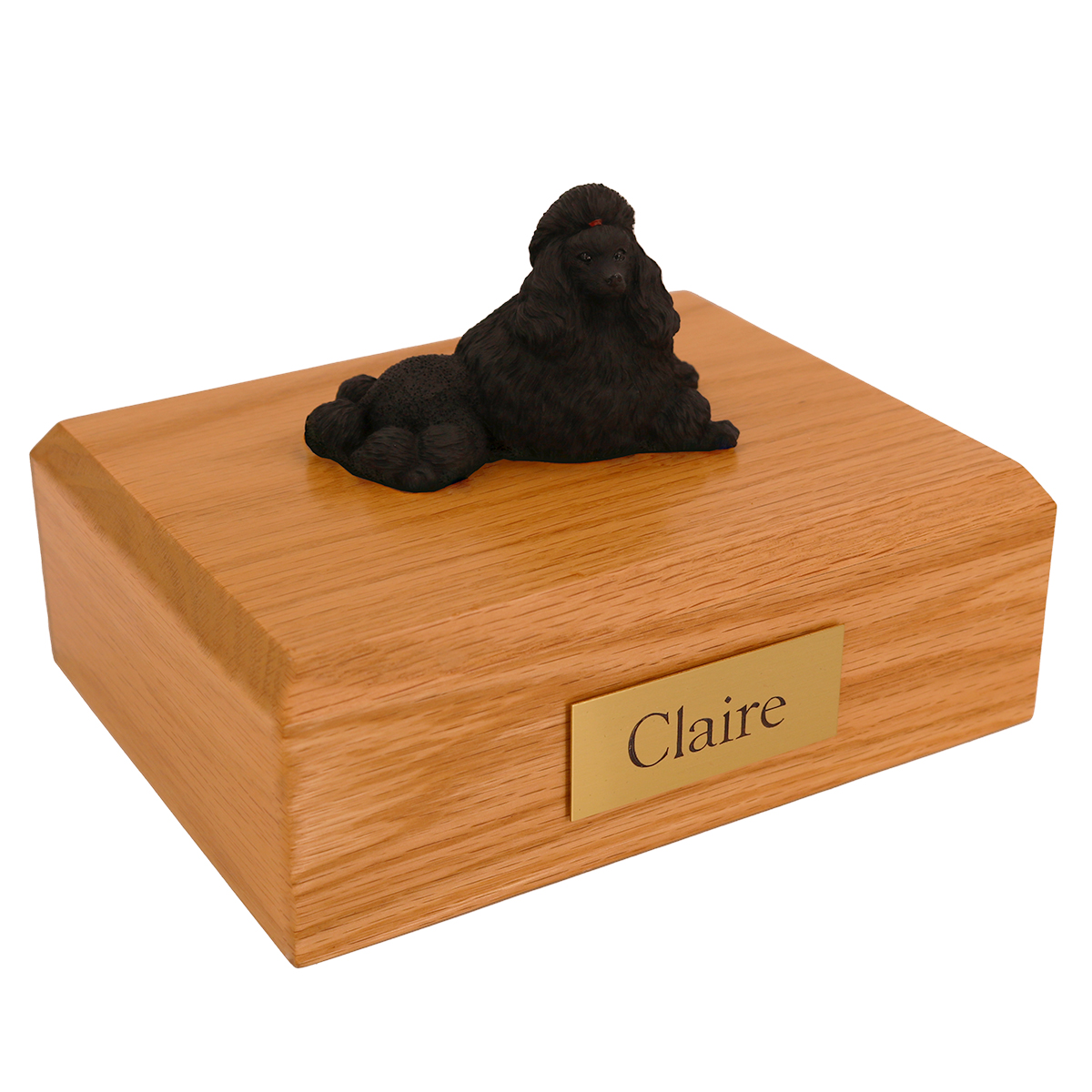 Dog, Poodle, Black - show cut - Figurine Urn