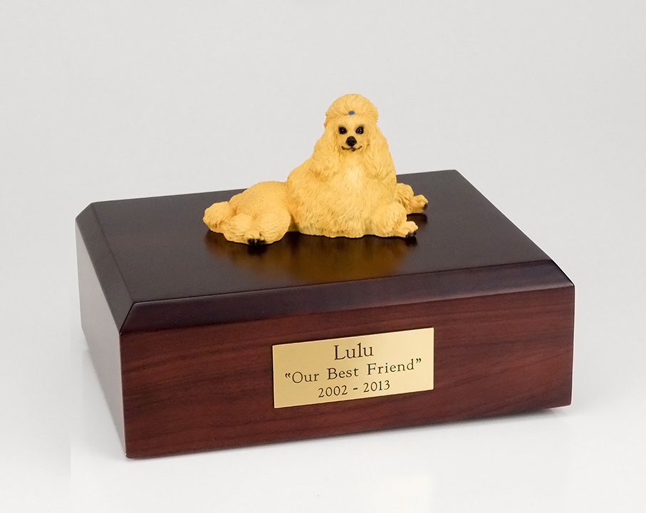 Dog, Poodle, Apricot - show cut - Figurine Urn
