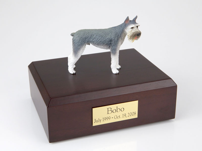 Dog, Schnauzer Giant, Gray - Figurine Urn
